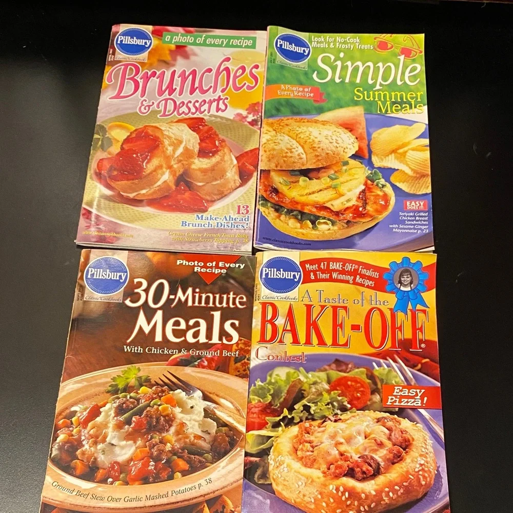 Pillsbury cookbook magazine four piece vintage set
